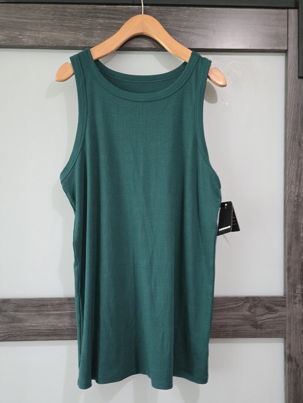 Torrid Super Soft Rib Knit High Neck Botanical Garden Green Tank NWT 2X